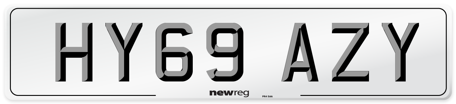 HY69 AZY Number Plate from New Reg